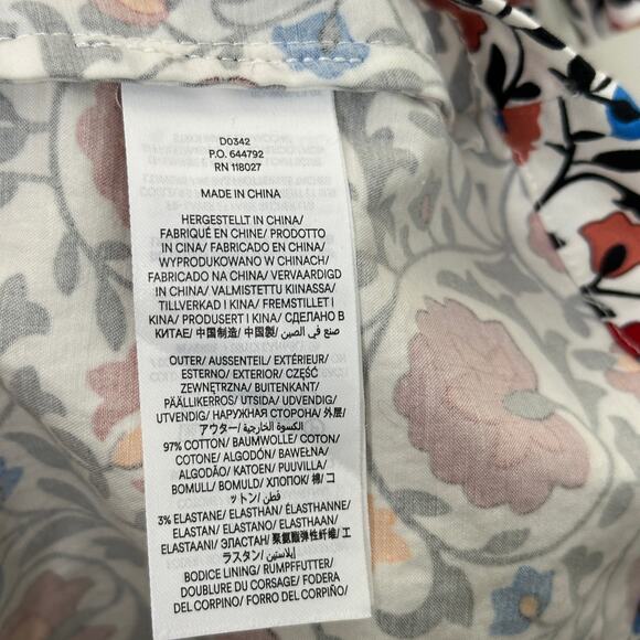 BODEN Cotton Mini Shift Dress Enchanting Bloom Floral Red Orange Sz 10 P {3R24} - Picture 5 of 5